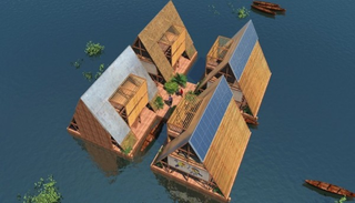 Illustration for article titled Instant floating cities for flooded neighborhoods